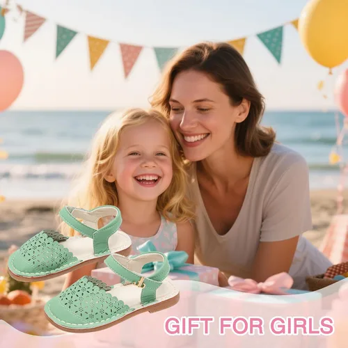 Miniatura 40 de THEE BRON Sandalias cómodas para niñas, zapatos para niños, sandalias rellenas