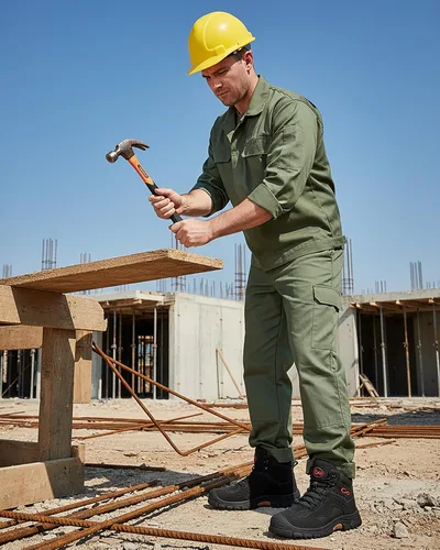 Miniatura 2 de Ablanczoom Botas de trabajo para hombre con puntera de acero, calzado de construcción, antideslizante, cómodo, transpirable, duradero, botas de Negro