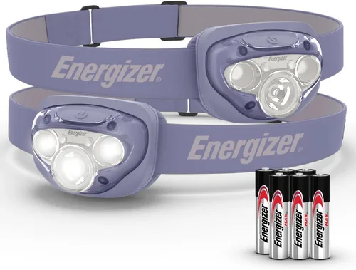 Energizer Linterna frontal LED PRO (paquete de 2), linternas frontales resistentes al agua IPX4, luz de cabeza de alto rendimiento para exteriores,