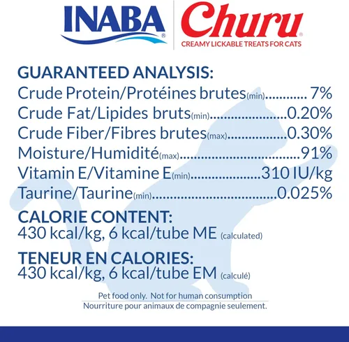 Miniatura 8 de INABA Churu - Bocadillos para gatos, puré cremoso para gatos, sin cereales, que se puede lamer y exprimir, suplemento con vitamina E y taurina, 0.5