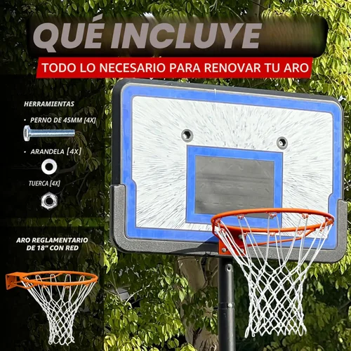 Miniatura 5 de GoSports Borde de baloncesto de 18" de acero de regulación - Elija entre fijo o desmontable - Úselo para reemplazo o montaje en garaje