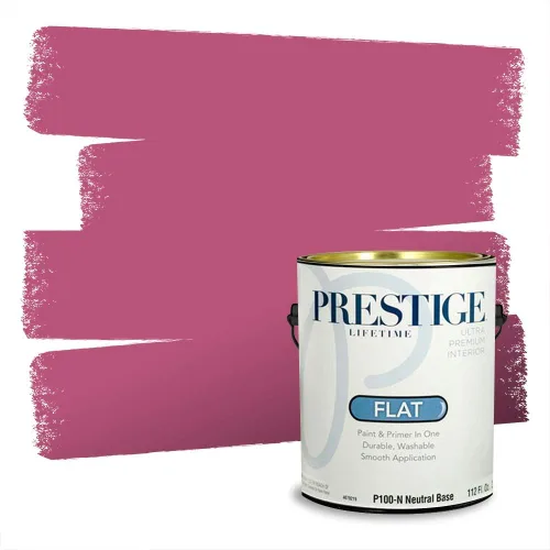 Miniatura 384 de Prestige Paints Pintura exterior e imprimación en uno, 1 galón, plano, coincidencia comparable de Valspar* Amber Rose*