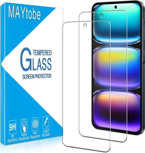 Miniatura 11 de MAYtobe Paquete de 2 protectores de pantalla diseñados para Samsung Galaxy A53 5G, vidrio templado, antiarañazos, sin burbujas, fácil de instalar