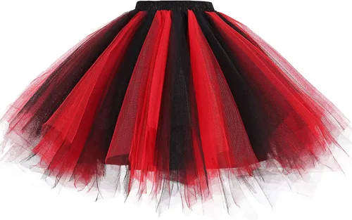 Gardenwed Falda tutú de Navidad para mujer, disfraz de ballet de tul vintage, para fiesta de baile de burbujas, faldas para adultos
