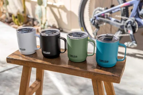 Miniatura 7 de CamelBak Horizon - Taza de campamento de 12 onzas, acero inoxidable aislado, tapa de tres modos, color negro