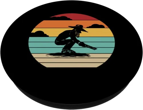 Miniatura 2 de Retro Prospecting Miner Placer Minería Oro Panorámica PopSockets Intercambiable PopGrip