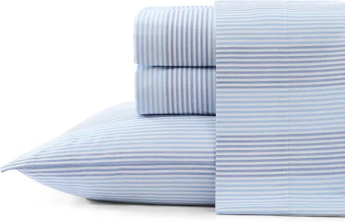 Miniatura 118 de Tommy Bahama - Juego de sábanas tamaño King, ropa de cama de percal 100% algodón con una sensación crujiente y fresca, sábanas con sábana bajera