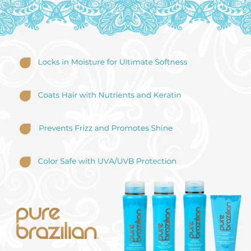 Miniatura 2 de Pure Brazilian Kit esencial de tamaño de viaje de 4 piezas: champú, acondicionador, suero y máscara antiencrespamiento