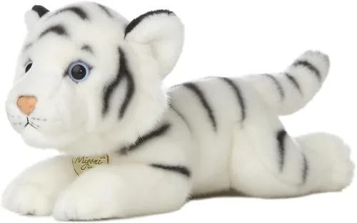 Aurora Peluche realista de tigre blanco Miyoni, detalles realistas que hacen un compañero apreciado, perfecto para decorar dormitorios o aulas, 11