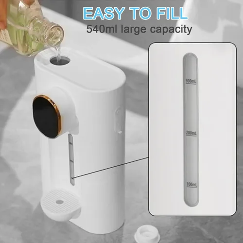 Miniatura 5 de Dispensador automático de enjuague bucal para baño, dispensador de enjuague bucal montado en la pared de 18.3 fl oz, recipiente recargable