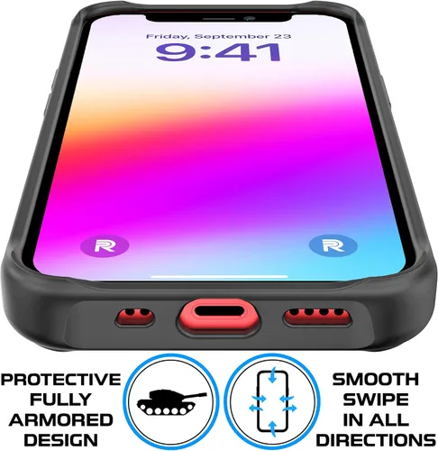 Miniatura 2 de REBEL Funda transparente para iPhone 12 Mini [Crystal Series Gen-2] sin amarillamiento, doble arañazos, protección a prueba de golpes, agarre