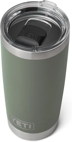 Miniatura 55 de YETI Rambler - Vaso de acero inoxidable con aislamiento al vacío de 20 onzas con tapa MagSlider Todo acero inoxidable