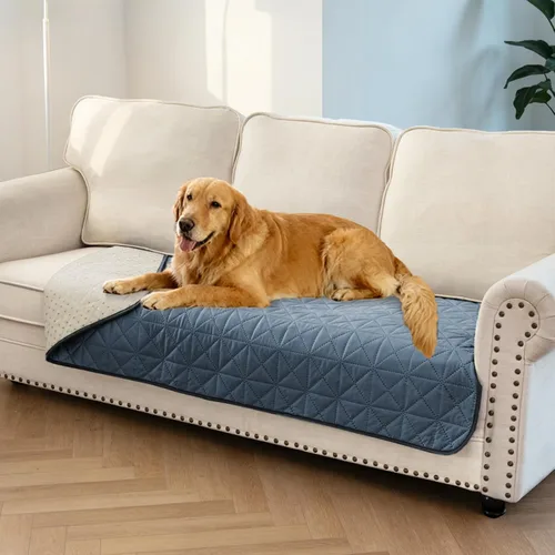 Miniatura 10 de Ameritex Funda de sofá impermeable para asientos, funda de sofá para perros, funda de sofá para mascotas, funda de terciopelo para silla, sofá Beige