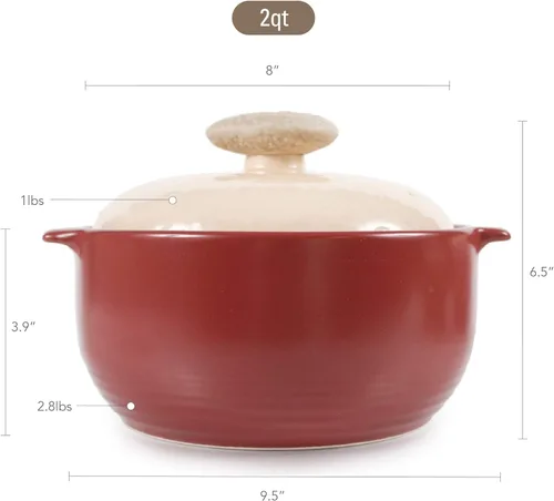 Miniatura 6 de Estufa de cerámica Neoflam Kiesel 1QT, utensilios de cocina, Kiesel, L, Ciruela