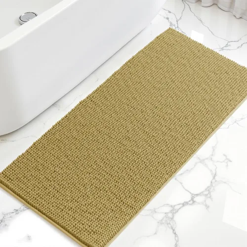 Miniatura 54 de Subrtex - Alfombras de baño de chenilla, tapete de baño de felpa corta y suave, tapete de ducha absorbente de agua, tapete de baño para la ducha