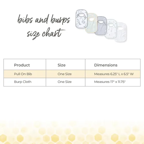 Miniatura 2 de Burts Bees - Paños para eructos para bebé, 100% algodón orgánico, extra absorbente, tela suave, paquete de 5 paños esenciales para eructos grandes