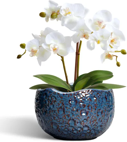 Miniatura 19 de Macetas de Cerámica Thirtypot - Maceta de 4 Pulgadas con Agujero de Drenaje, Macetas Pequeñas para Plantas de Interior y Exterior, Maceta Redonda