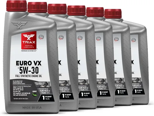 Miniatura 9 de TRIAX Euro VX 5W-30 Full Synthetic Ester, compatible con VW 507.00/504.00, VW Audi 502.00, 505.01, BMW LL-04, Porsche C30, ACEA C3, Mercedes 229.51