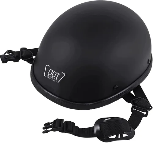 Miniatura 2 de Medio casco de motocicleta de estilo retro, diseño clásico, medio casco de motocicleta, certificado por DOT