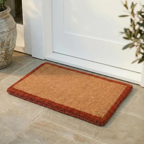 Miniatura 103 de Fab Habitat Felpudo extra grueso, tejido a mano, duradero, fibra de coco natural, entrada, puerta delantera, porche, patio, pájaros en rama, gris