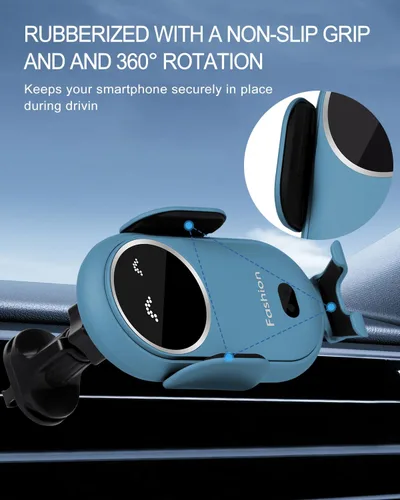 Miniatura 2 de Cargador inalámbrico para automóvil, soporte de teléfono para cargador inalámbrico de automóvil, sensor inteligente, ventilación de aire, soporte