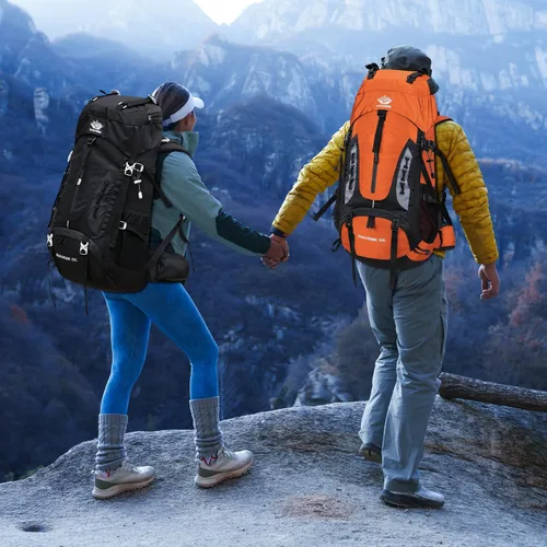 Miniatura 5 de Esup - Mochila de senderismo de 50 l para hombre, mochila de camping con cubierta de lluvia 45l+5l, mochila ligera para senderismo, mochila de viaje