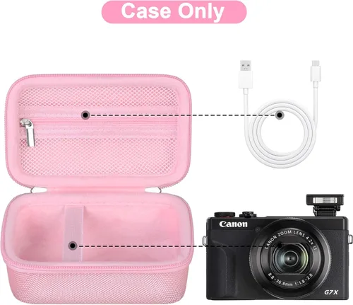 Miniatura 2 de Canboc Funda para cámara Canon PowerShot G7 X Mark III/ G7X Mark II Cámara digital de vlogging 4K, bolsa de cámara de video 4K de punto y disparo
