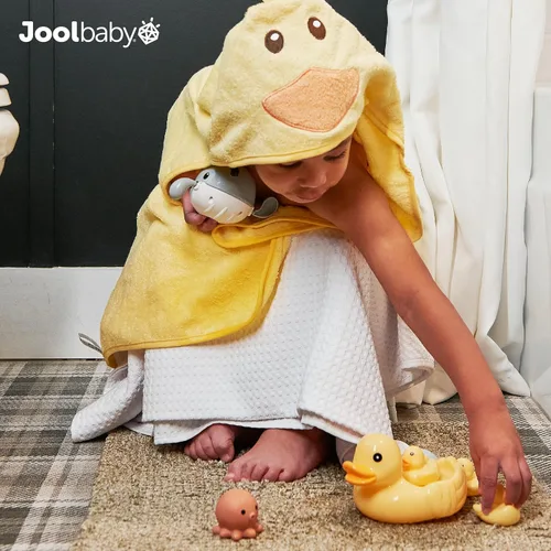 Miniatura 8 de Jool Baby Juego de regalo de juguetes de baño de 12 piezas, chorros de baño, patos de goma, ballena de natación enrollada, organizador