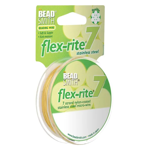Miniatura 12 de The Beadsmith Flex-Rite - Alambre de acero inoxidable recubierto de nailon de 7 hebras, 0.007 pulgadas de diámetro, transparente, carrete de 30