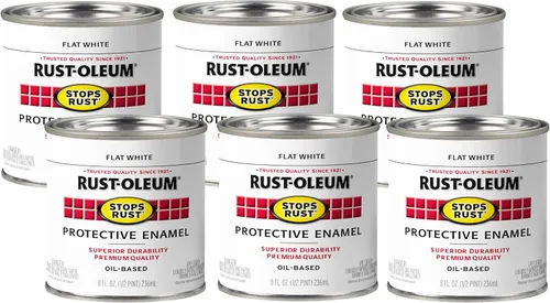 Miniatura 16 de Rust-Oleum 7776502-2PK - Pintura antióxido para aplicación con brocha, cuarto de galón, negro plano (paquete de 2)