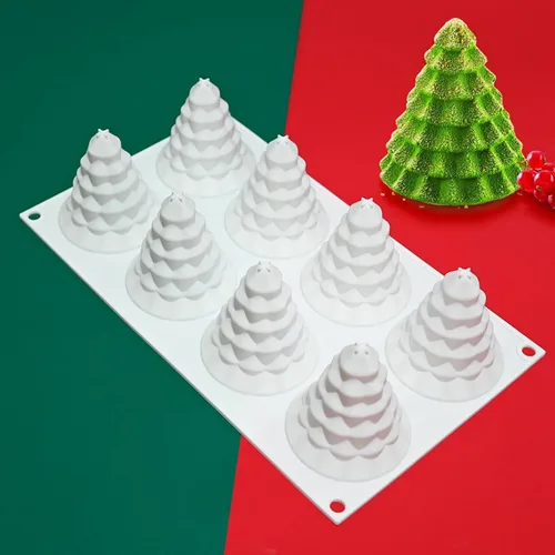 Miniatura 8 de TUKE Molde de silicona para árbol de Navidad, moldes en forma de árbol para hacer velas de jabón hechas a mano, pasteles, dulces de postre