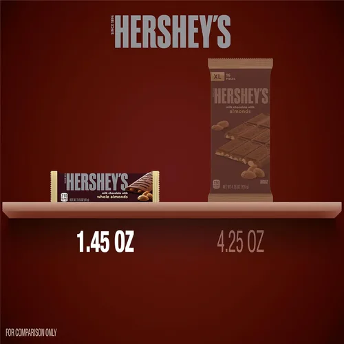 Miniatura 4 de Barras de chocolate con leche HERSHEY'S con almendras enteras, 1.45 oz (36 unidades)