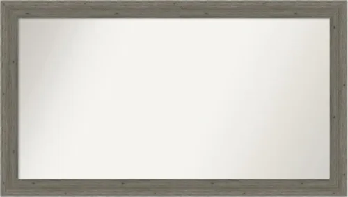 Miniatura 255 de Amanti Art Espejo de pared personalizado no biselado (24.5 x 24.5 pulgadas), marco gris marrón alta, varios tamaños personalizados, espejo de baño