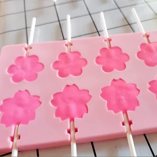 Miniatura 9 de Molde de silicona para piruletas de flores: el molde de piruleta de chocolate se puede utilizar para hacer una variedad de dulces hechos a mano como