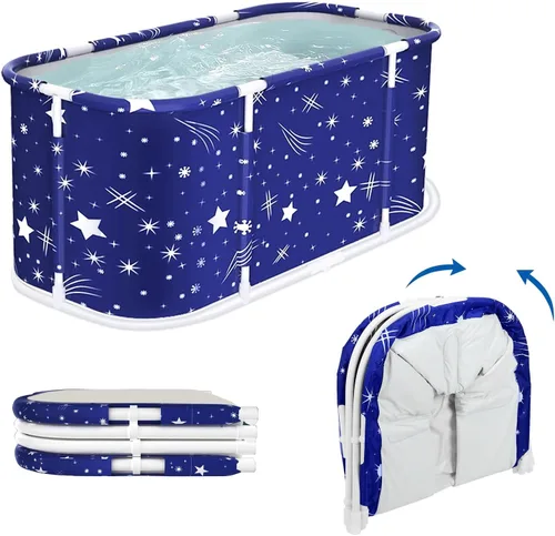 Bañera Portátil Bañera Portátil Tina Portátil para Adultos Tina Plegable para Adultos, 43.3 Pulgadas Bañeras Independientes Grandes para Baño, Baño