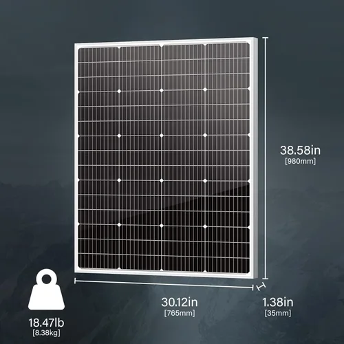 Miniatura 2 de Newpowa Panel solar monocristalino de 150 vatios y 10 bb, módulo fotovoltaico de alta eficiencia de 150 W, 150 W, para caravana, barco, remolque