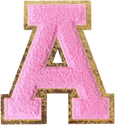 Miniatura 64 de GYGYL - 3 parches de letras deportivas de felpilla con purpurina, parches para planchar de tamaño grande para decoración de disfraces