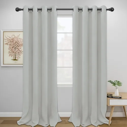 Miniatura 16 de Easy-Going - Cortinas opacas para dormitorio, aislamiento térmico sólido con ojales, cortinas de ventana para reducción de ruido, cortinas