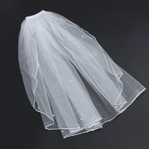Miniatura 2 de Eioflia Velo de novia corto, velo para novias, velo de novia corto de 2 niveles velos de tul para novia, velo de niña de flores con cinta de peine