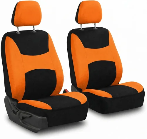 Miniatura 33 de Juego de funda para asiento bolsas de aire de tela negra ligera y fresca FH Group FH-FB030115-SEAT lista para separar; se ajusta a la mayoría de Rosa