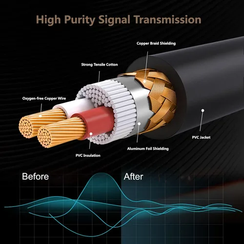 Miniatura 3 de Cable de micrófono XLR a XLR de 10 pies, cable XLR macho a hembra, cable de altavoz de micrófono blindado equilibrado de 3 pines, resorte de metal