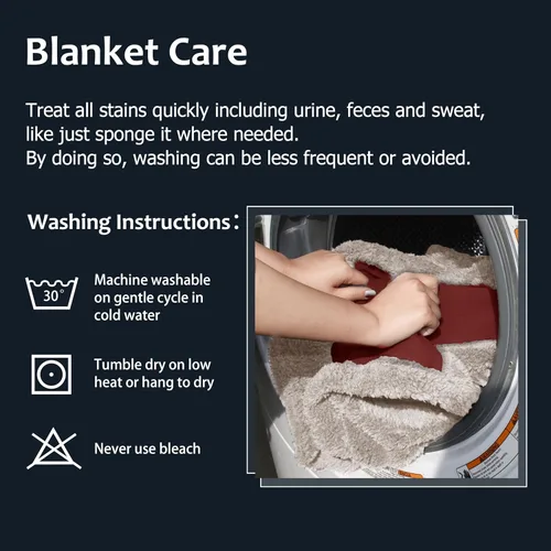 Miniatura 7 de Kritter Planet - Manta impermeable y a prueba de orina para perros grandes; manta suave, reversible y a prueba de líquidos para proteger el sofá