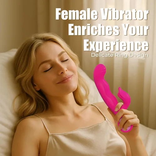 Miniatura 7 de Vibrador de empuje para adultos, juguetes sexuales 3 en 1, vibrador de punto G con dedo para mujeres, juguetes sexuales - 7 modos de empuje y 7 Rojo