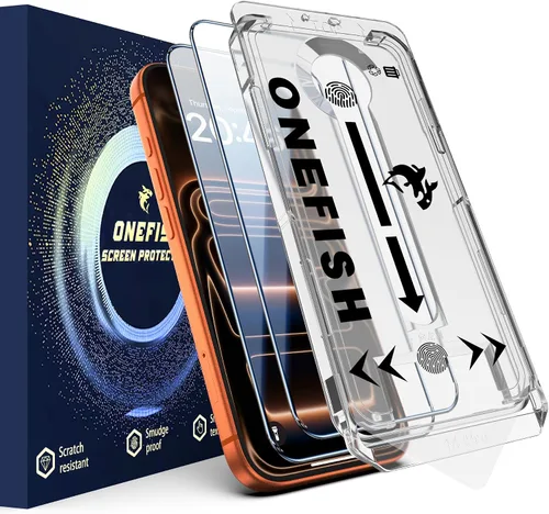 Miniatura 12 de OneFish Protector de pantalla de vidrio templado de borde completo para iPhone 11 Pro/XS/X de 5.8 pulgadas, paquete de 2 refuerzos de bordes, HD