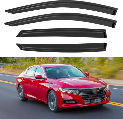 Miniatura 50 de YQAUTEC Viseras de Ventana Protectores de Lluvia para Honda Civic 2022 2023 2024 2025 2026, Deflectores de Viento de Ventilación de Ventana Fuera