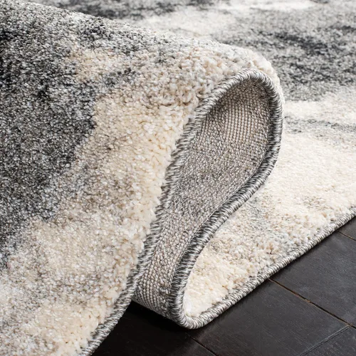 Miniatura 5 de SAFAVIEH Retro Collection - Alfombra decorativa de 2 pies 3 pulgadas x 5 pies, color crema y gris, diseño abstracto moderno, no desprende pelusa