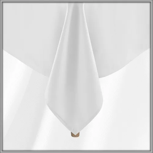 Miniatura 4 de Lann's Linens - Mantel rectangular de tela de poliéster de primera calidad para bodas, banquetes y restaurantes Blanco
