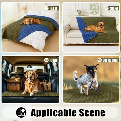 Miniatura 7 de Smiry Funda Impermeable para Cama de Perro, Manta Suave Reversible para Mascotas, Lavable a Prueba de Fugas para Gatos y Perros, Funda para Sofá