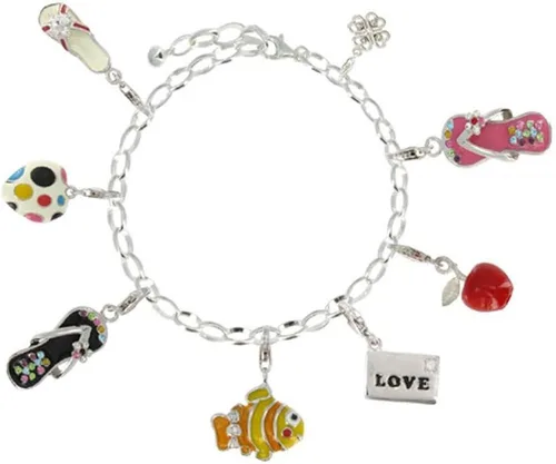 Miniatura 3 de Les Poulettes Jewels - Pulsera de plata de ley con dijes - Clásicos