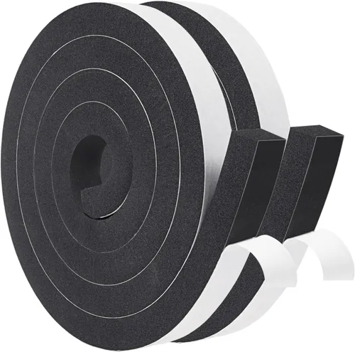 Miniatura 9 de Yotache Cinta De Tira De Sellado De Goma Espuma 2" x 1/4", Tiras Adhesivas De Espuma Cinta De Espuma De Celda Cerrada Burlete Meteorológico